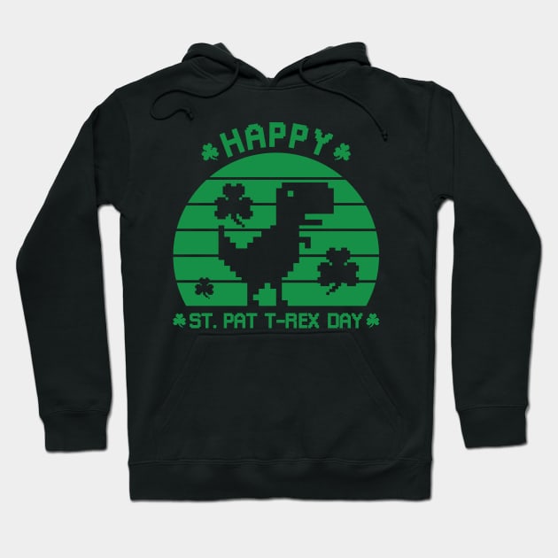 Happy St Patrex Day - St. Patrick's Day Dino Hoodie by yoveon